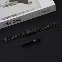 Stainless Steel Business Bracelet for Smartwatch - Metal Wristband Strap (Black)