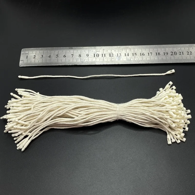 1000pcs of medium elastic jacket beige cotton brand rope pendant, suitable for garment bag label card, hang tag rope