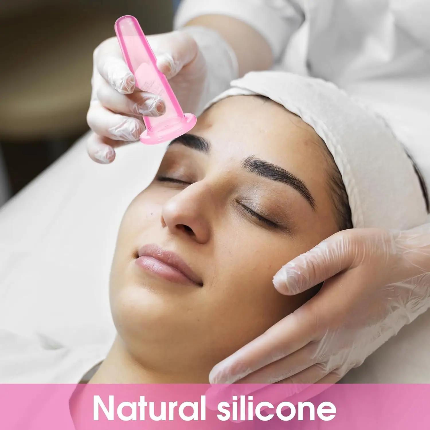 4 Pcs Facial Cupping Set Silicone Vacuum Cupping Cups Facial Cupping Treatment Anti Aging Beauty Tool for Face Cupping Massage