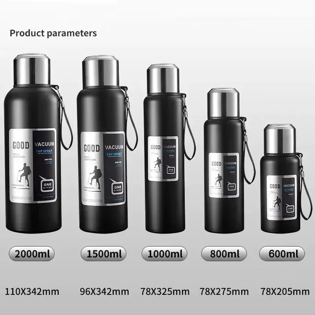 Large Capacity Cold Thermal Thermos Tumbler Stainless Steel Insulated Tea Coffee Water Bottle Insulation Flask Pot Travel Mug 4
