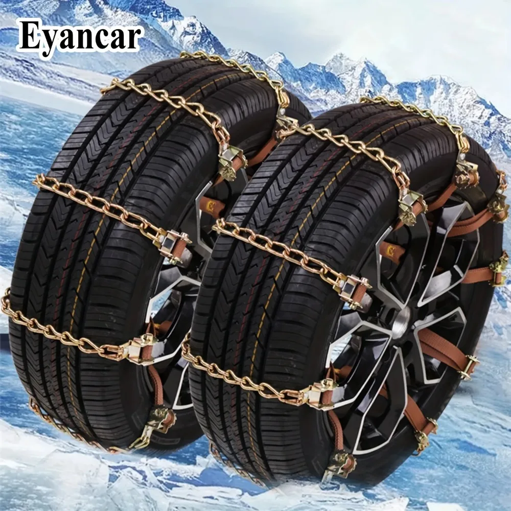 10pcs 8pcs Automatic Tightening Car Tire Snow Chain Winter Manganese Steel Tires Snow Chain for Jeeps Renegade Spikes for Tire