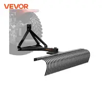 VEVOR Tow Behind Dethatcher 72-inch Tow Dethatcher with 36 Steel Tines 3-Point Lawn Dethatcher Rake with Attachments for Tractor 1