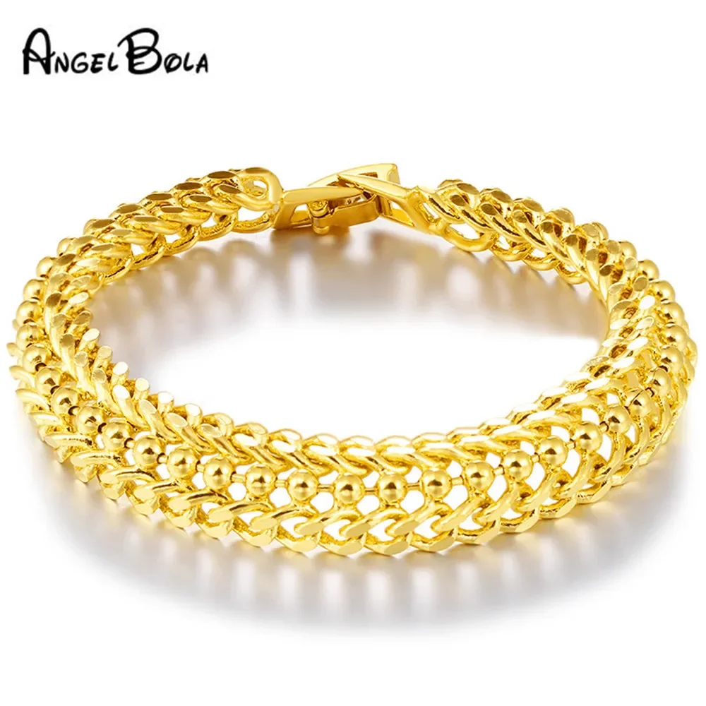 

24K Copper Jewelry Gold Jewelry Bracelets Bangle For Women Never Fade Jewelry Venitian Link Chains Womens Mens Bracelets