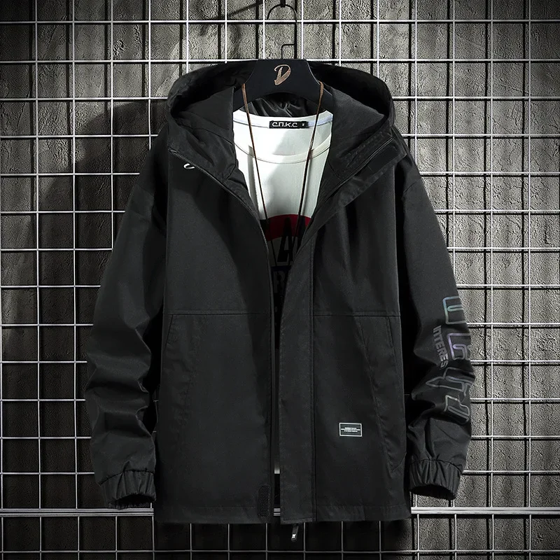 

Куртка-карго мужская с капюшоном, тактическая ветровка, Бомбер, Повседневная Уличная одежда для походов, рыбалки, весна-осень