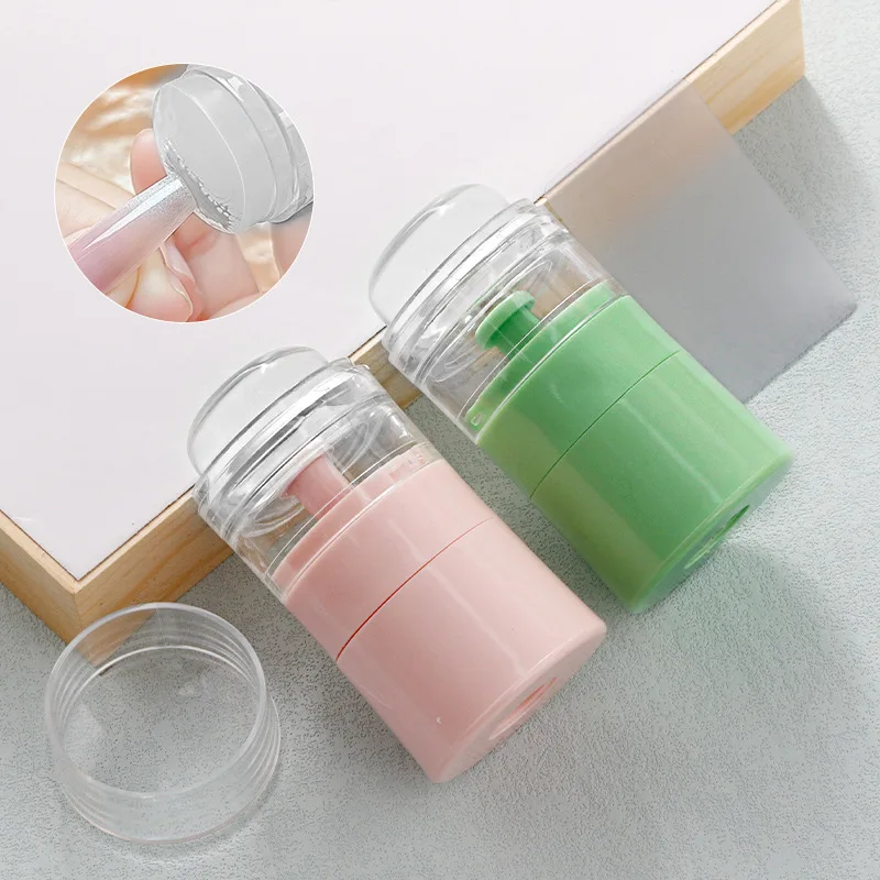Timbro per Unghie Rotante con Dimensione del Motivo Regolabile, Strumento di Trasferimento in Silicone con Raschietto per Nail Art e Forniture per Manicure Fai-da-Te - immagine 2
