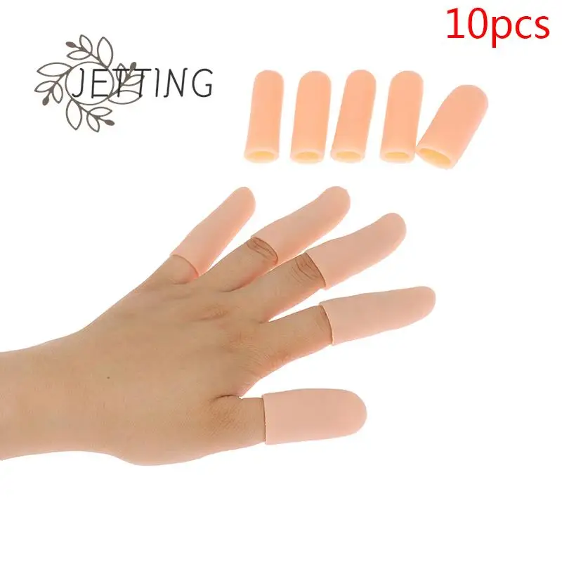 10pcs Finger Protector Anti-cut Silicone Gel Tube Hand Bandage