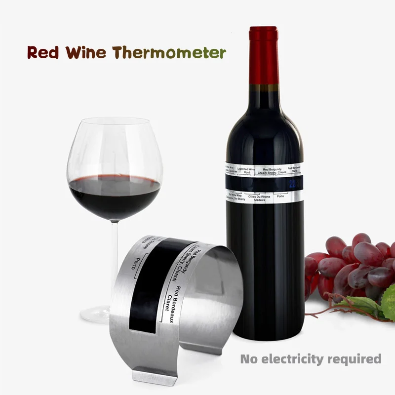 Wine Collar Thermometer Bar Beverage Tool Lcd Display Clip Sensor for Champagne Beer Red Wine