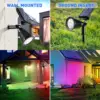 Outdoor Waterproof Solar Spotlights Colorful Tree-shooting Landscape Lights Garden Rain-proof Lawn Led Ground Plug-in Lamps Hot 3
