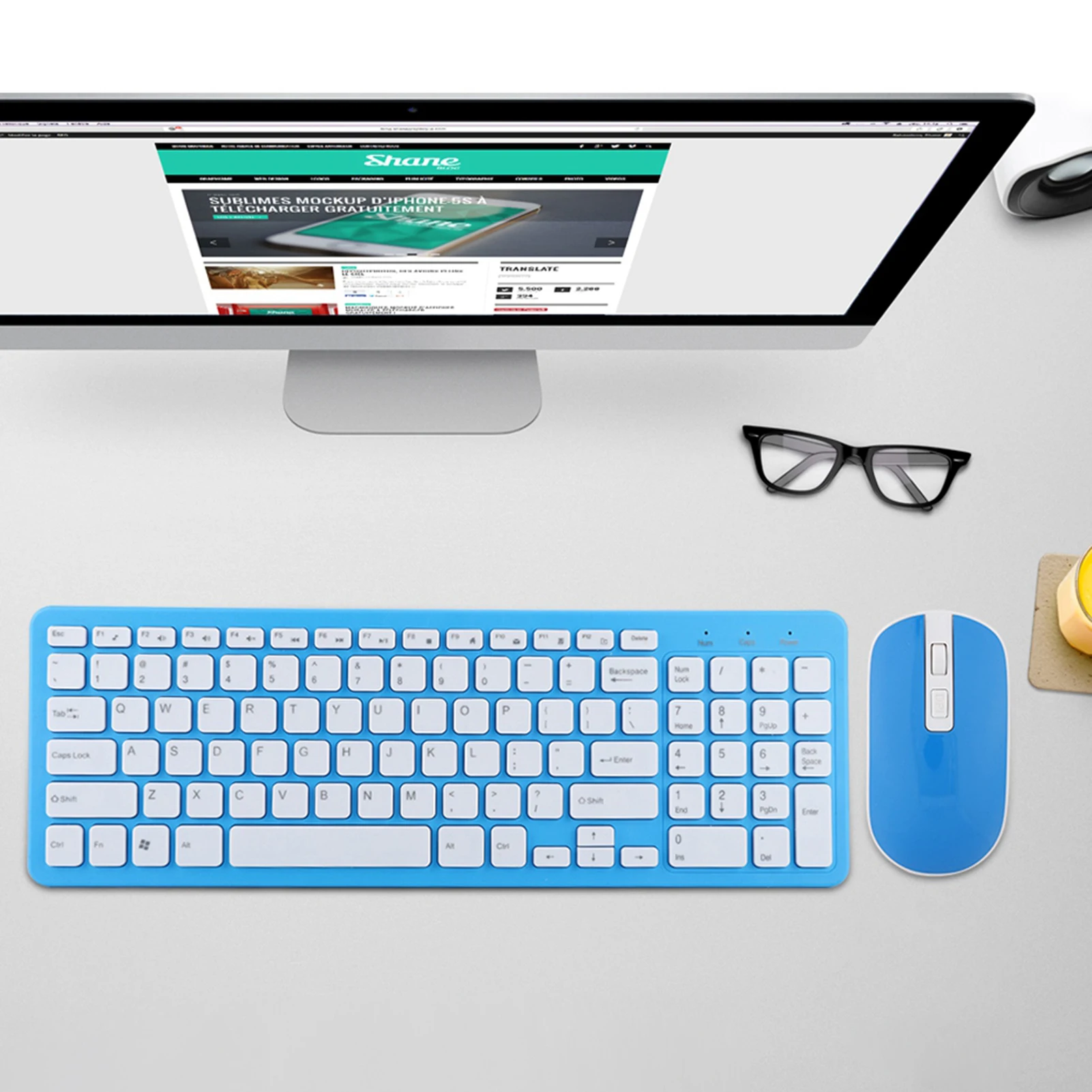 Set combinato 2.4G con tastiera e mouse wireless a 108 tasti, alta sensibilità e nessun ritardo._voghion.com
