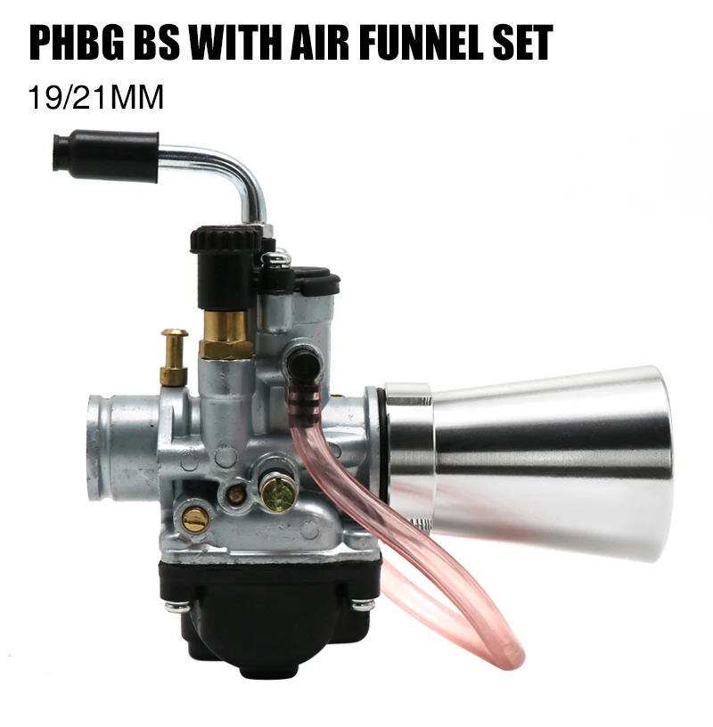 

Alconstar- PHBG Carburetor 19BS 21BS Racing Carburador with M32*1.25 air filter for 50cc -90cc Dellorto Model 503S 50cc engine