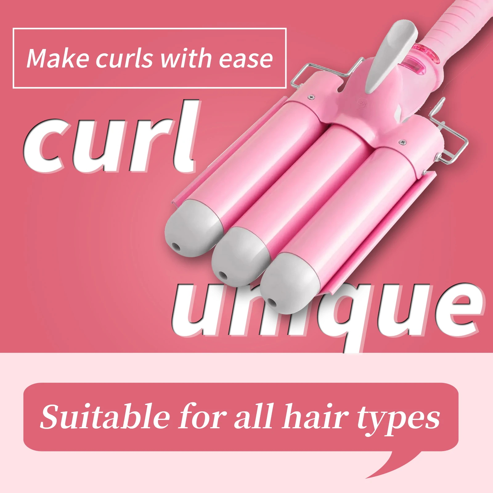 YAWEEN Lcd Curling Iron Professional Ceramic Hair Curler 3 Barrel Hair Curler Irons Wave Fashion Styling Tools hair curler hair iron