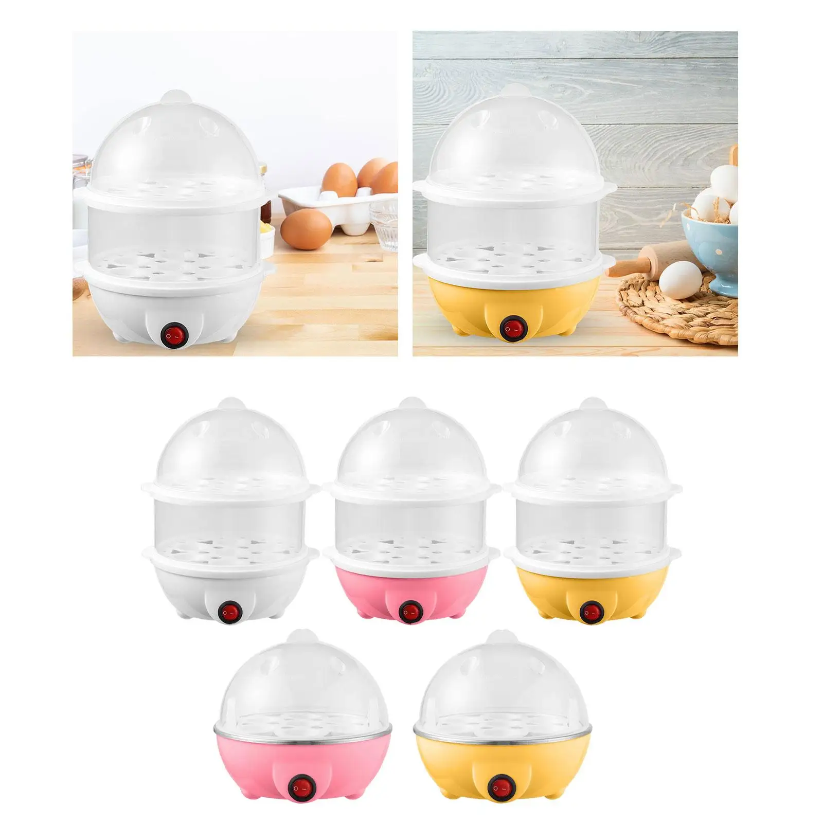Boiled Egg Cooker Double Layer Egg Steamer Steamed Perfectly Cooks Eggs Steamer for Cooking