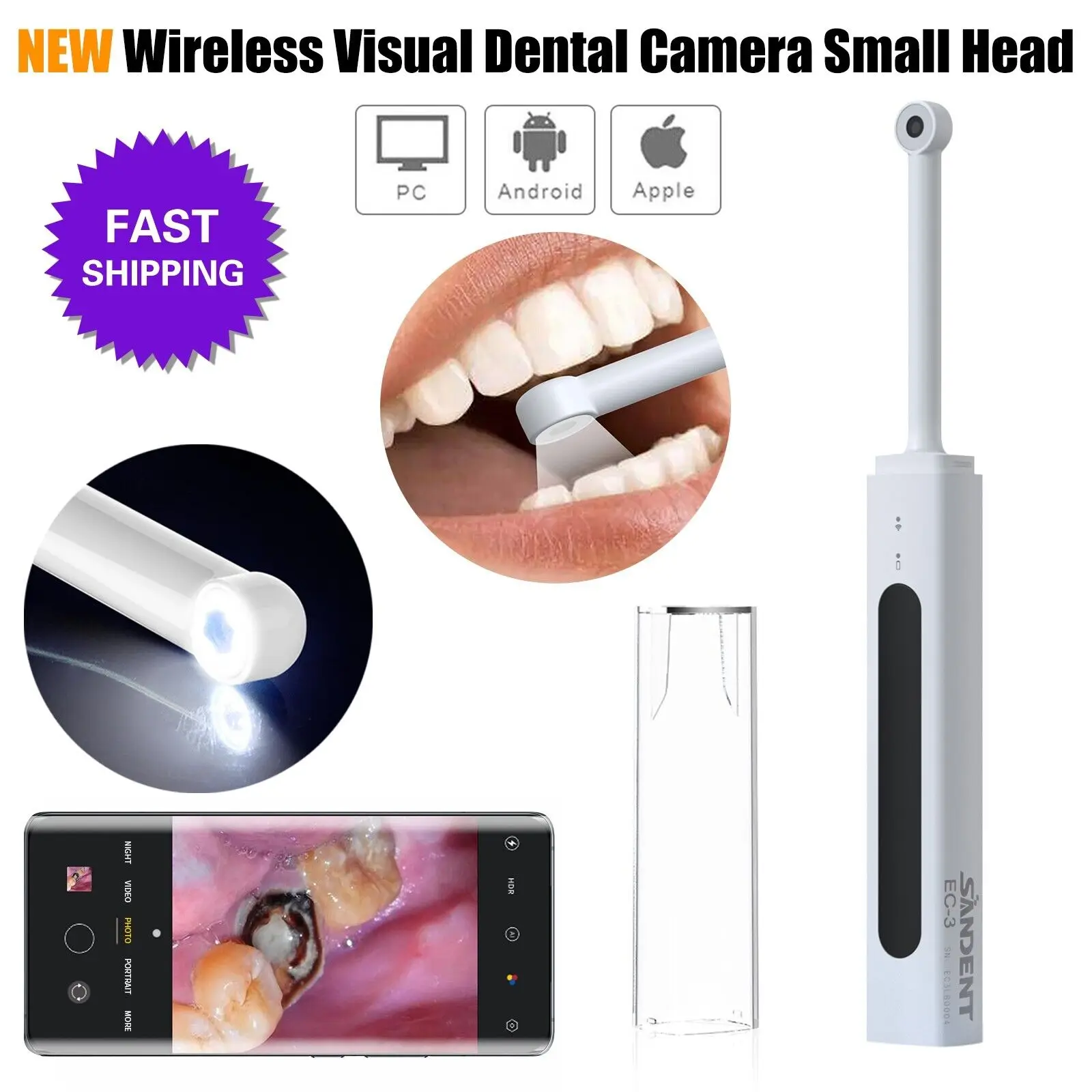 

Wireless Dental USB Intraoral 8 Led Camera Oral Endoscope Digital Imaging Intra Oral images