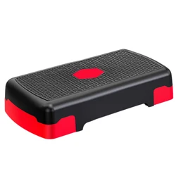 Adjustable Non - Slip Aerobic Fitness Stepper - Stable 200KG Load - Bearing Home Exercise Equipment (Black Red)