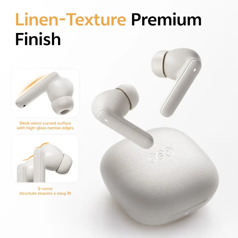QCY Buds TWS Wireless Bluetooth 5.3 Earbud 10mm Dynamic Driver AI Wind Noise Reduction Earphone 68ms Low Latency 35Hrs Headphone - Image 4