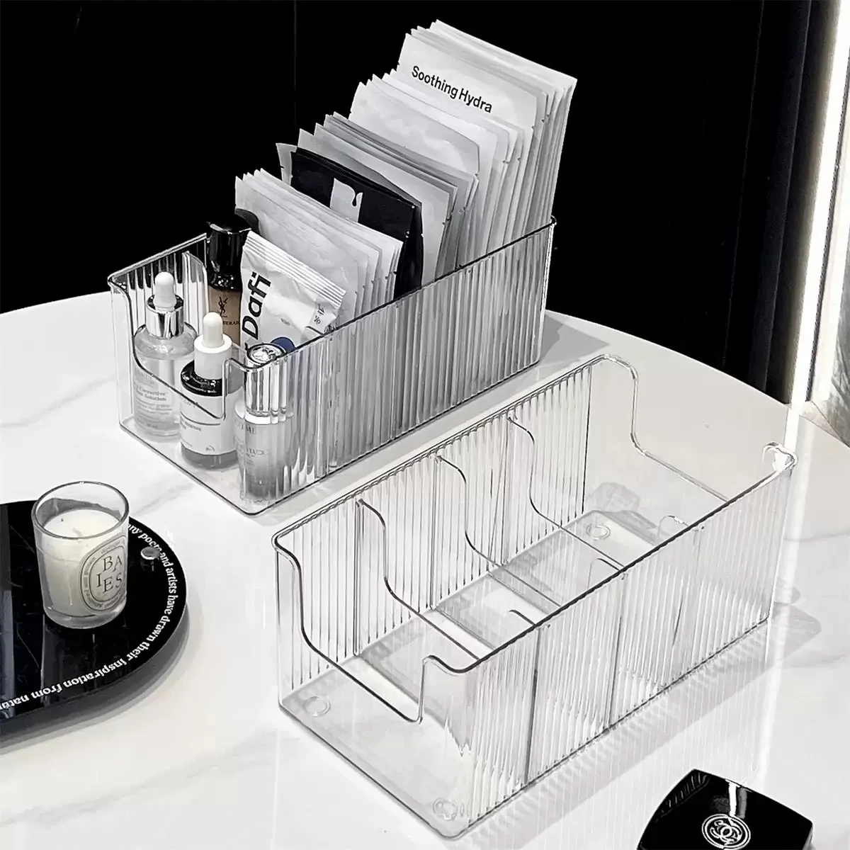 Organizador de maquillaje transparente, organizador de cuidado de la piel para tocador, caja de almacenamiento para lápiz labial, organizador de cosméticos, soporte acrílico para perfumes - Image 2