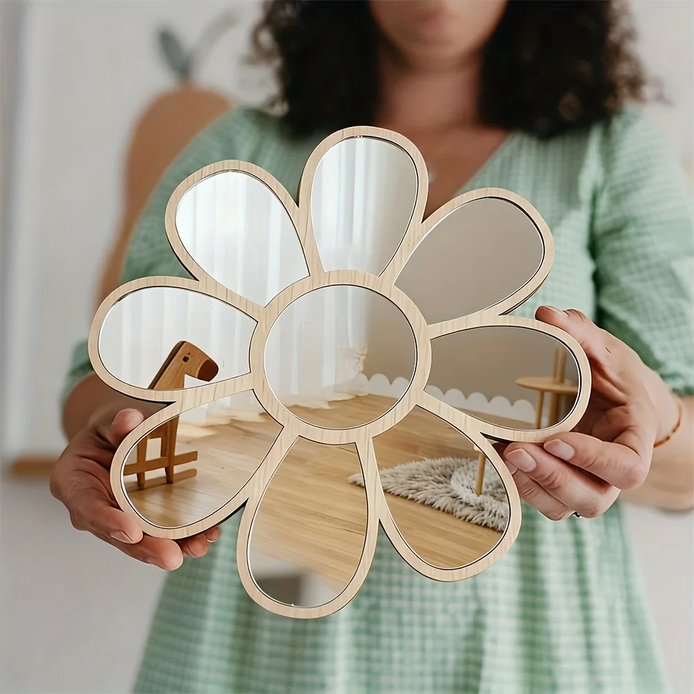 Vintage Boho Floral Wall Mirror Main View