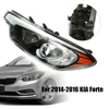 Headlight For 2014-2016 KIA Forte Forte Koup Forte5 Halogen Driver Left Side Front Lamp Chrome Passenger Side Headlight LH+RH 1