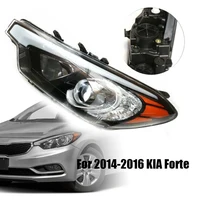 Headlight For 2014-2016 KIA Forte Forte Koup Forte5 Halogen Driver Left Side Front Lamp Chrome Passenger Side Headlight LH+RH 1