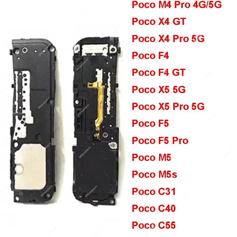 

Loudspeaker Sound For Xiaomi Poco C31 C40 C50 C51 C55 X5 F5 M5 M5S M4 Pro 4G 5G Loud Speaker Buzzer Ringer Flex Repair Parts
