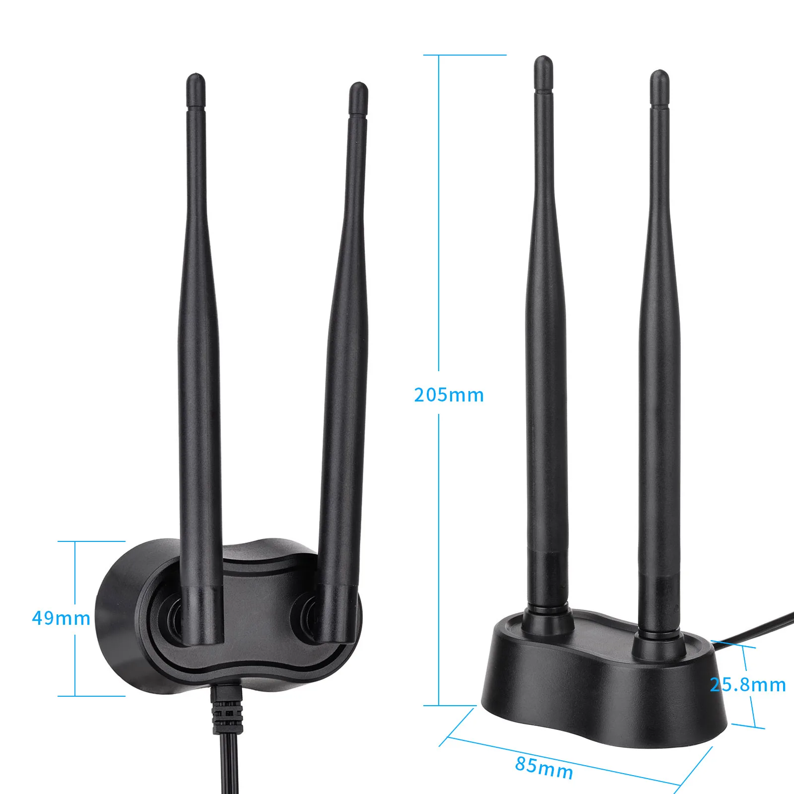 Omnidirectional Dual Band WiFi Antenna for Wireless Network Routers