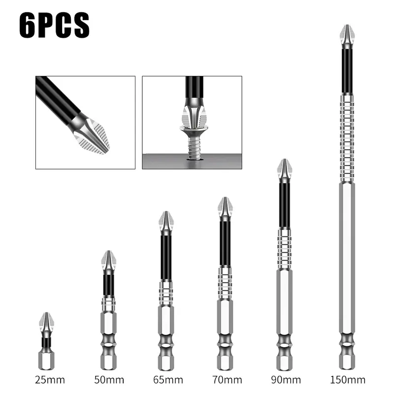 K5 Non-slip High Hardness Bit S2 Strong Magnetic 5A Black Non-slip Cross Head Electric Drill Electric Screwdriver Bit - Image 20