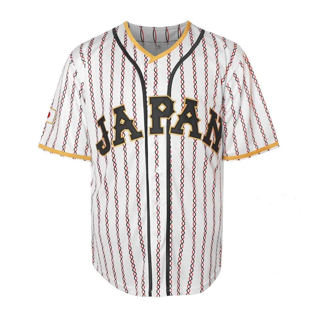 Camiseta de béisbol de estilo hip hop de alta calidad para exteriores, de Japón, 16 OHTANI, con bordado de costura, barata, en tres colores