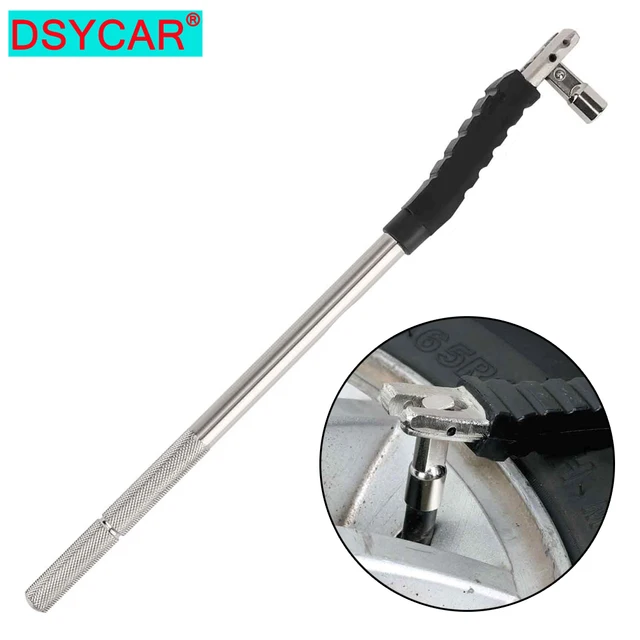 Tire Valve Stem Puller Tool No Scratch with Valve Core Tool Perfect Replacement for Universial Car Valve Stem Extenders Straight 1
