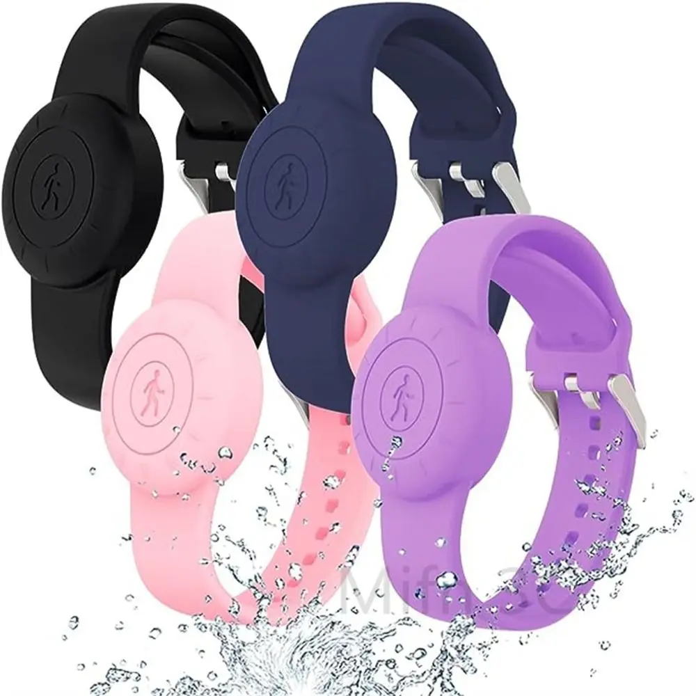 Nuovo Impermeabile Per Apple Airtag Holder Wristband Kids Custodia In Silicone Bracciale Bambini Per Airtags Case Watch Band