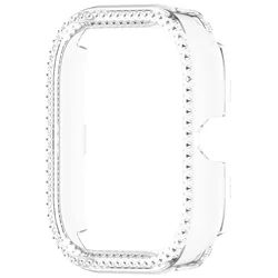 Bling Diamond Crystal Bumper Protector Shell for Smart Watch - PC Hollow Case Cover Accessory (Clear)