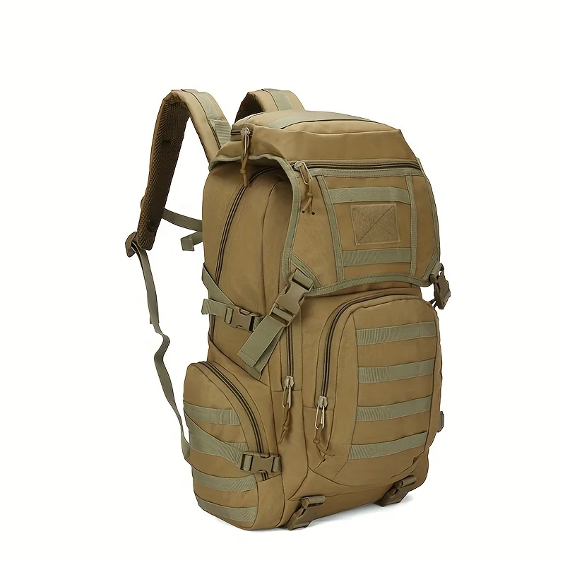 13.21gal Multifunctional Backpack Waterproof Travel Large Backpack for Outdoor Camping Mountain Cycling Sports Khaki Black Bags
