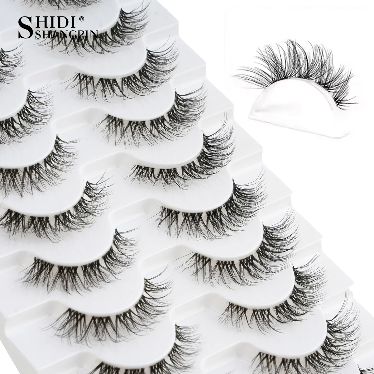 Description Picture 6 of itemFalse Lashes 3/10 Pairs 3D Mink Fluffy Natural Look Fake Eyelashes Extensions Clear Band for Cosplay Faux Cils Makeup Hotselling