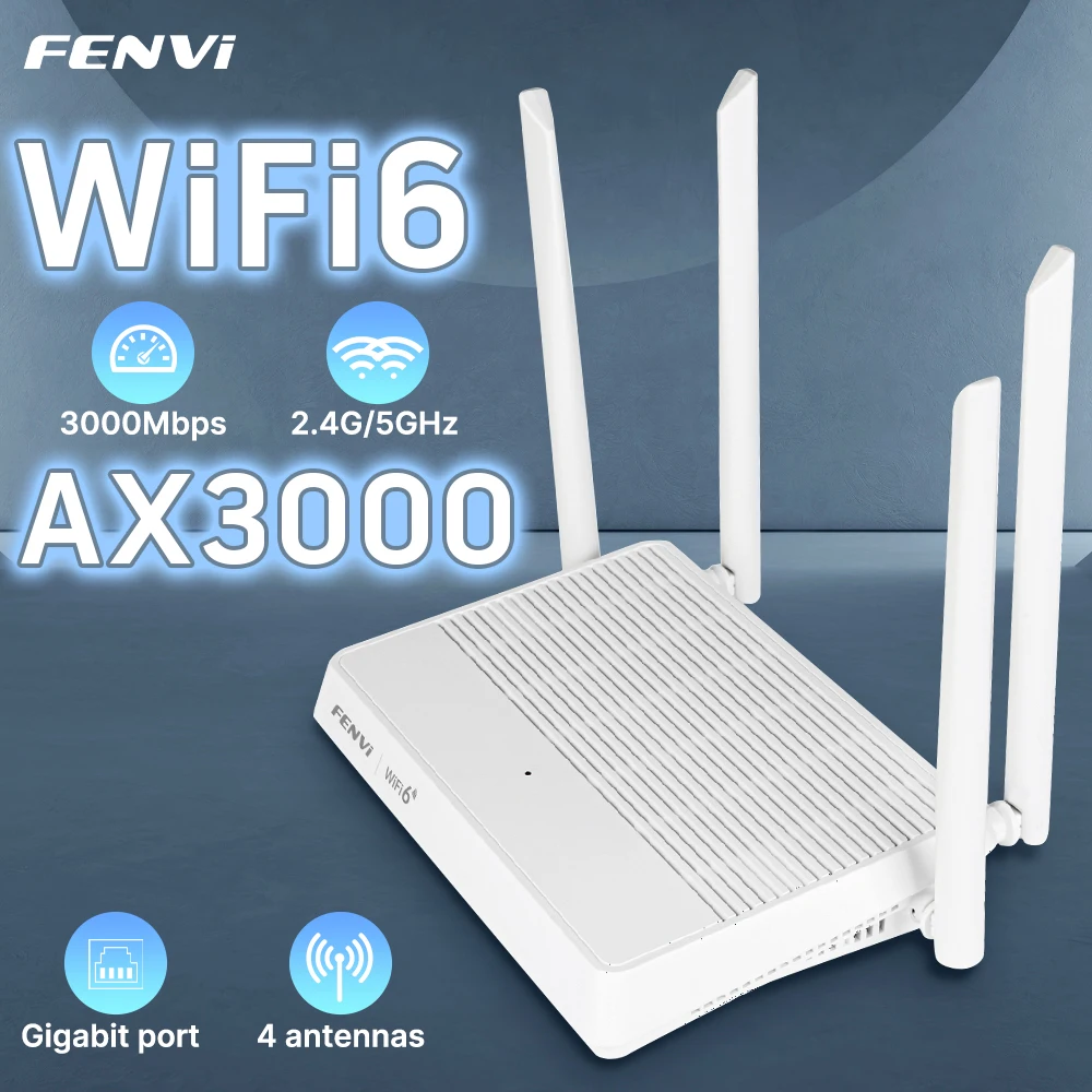 FENVI AX3000 WiFi 6 Mesh WIFI Gigabit Yönlendirici 2.4G/5 GHz Çift Bantlı 802.11AX Kablosuz Sinyal Amplifikatör WiFi Tekrarlayıcı WPA3 5G Yönlendirici