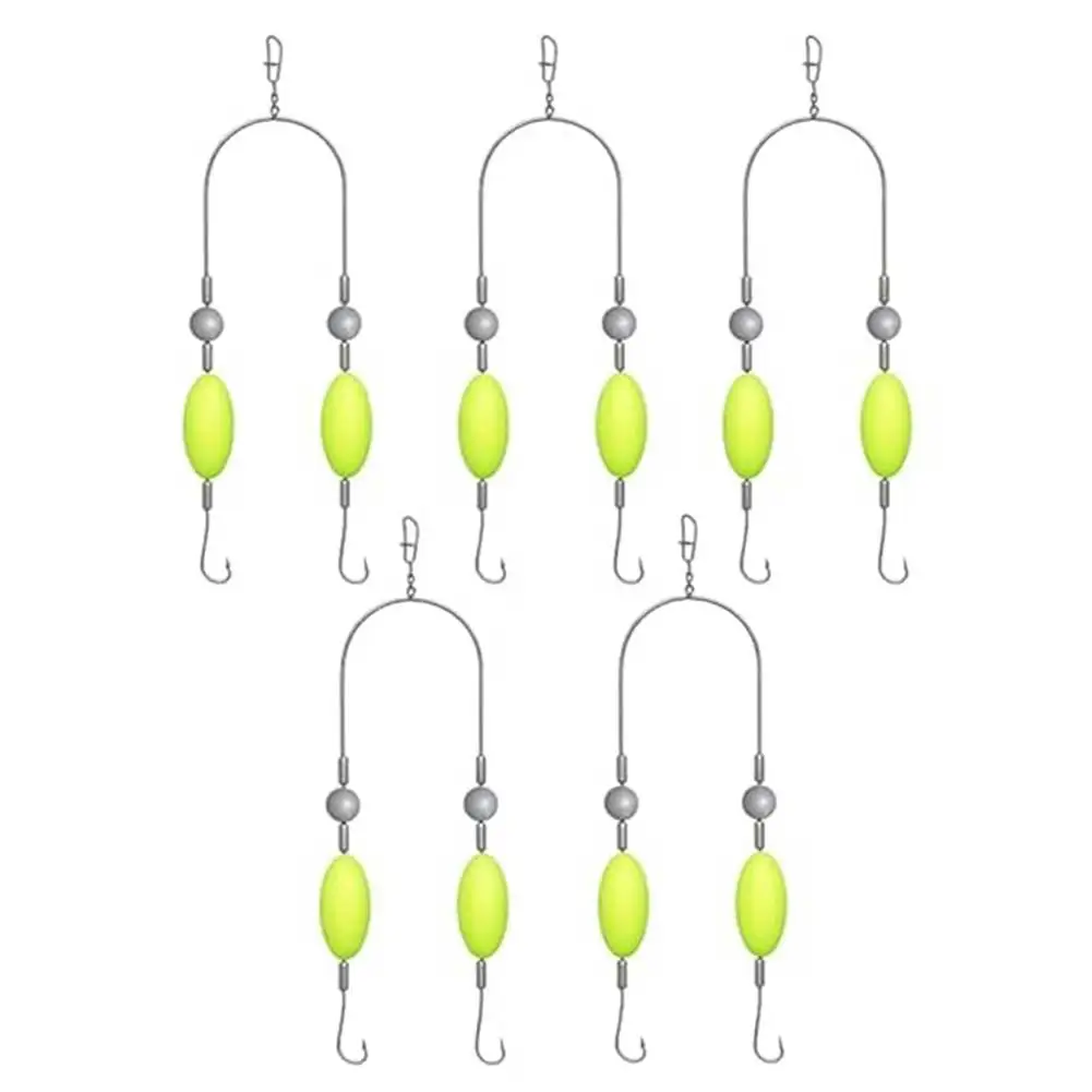 5PCS Double Reverse Fishing Hook Set Swimming Bait for Beginners Amateurs