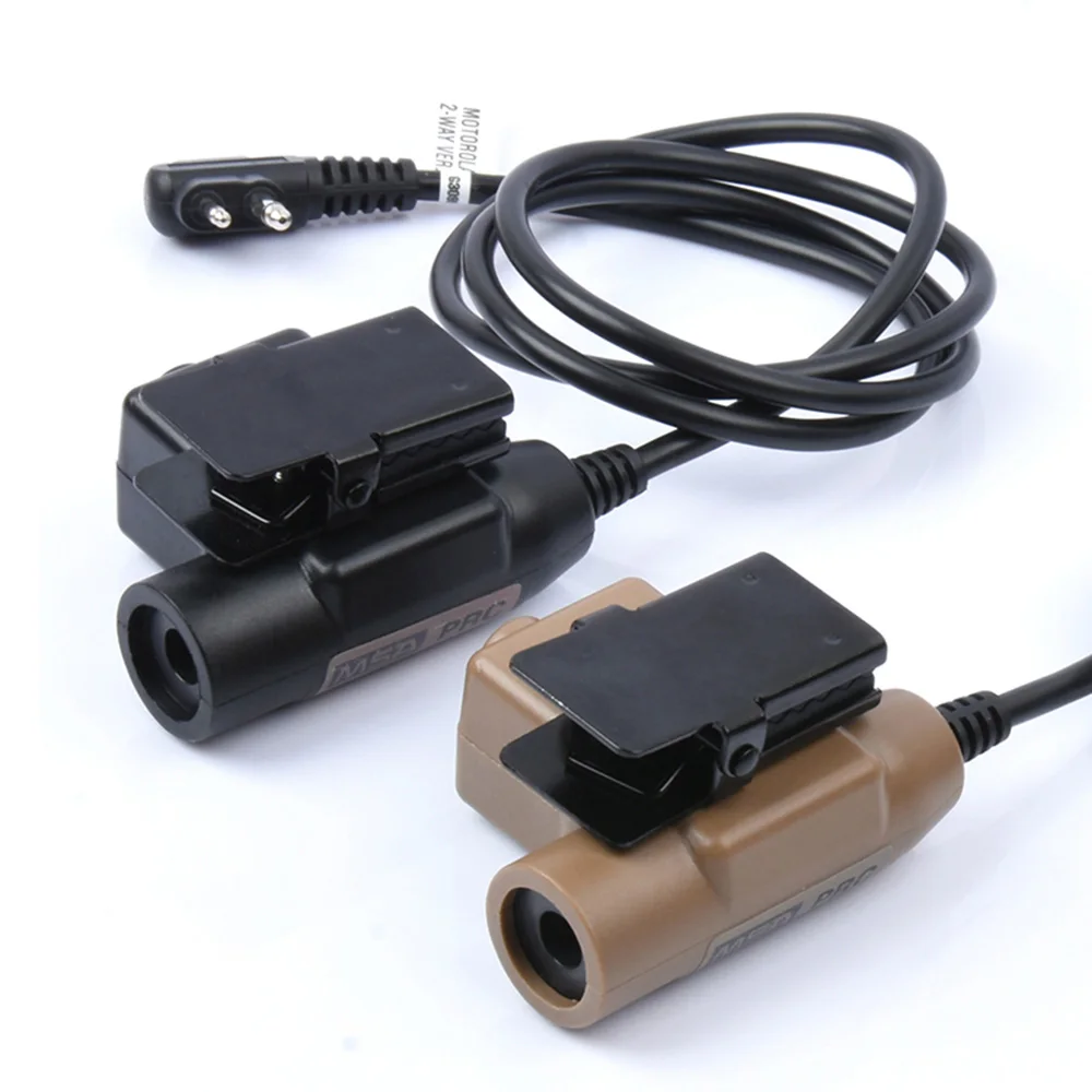 Tactica Militar Version U94 PTT WADSN Headset COMTA Earphone Outdoor Hunting Protect Headphone Fit Baofeng Kenwood Plug