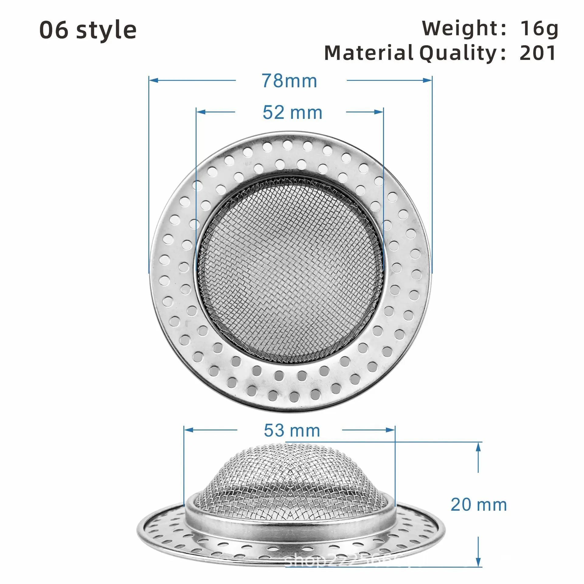 Kitchen Sink Filter Stainless Steel Sink Sewer Mesh Strainers Kitchen Tools Bathroom Floor Drains Hair Catcher Waste Plug Filter