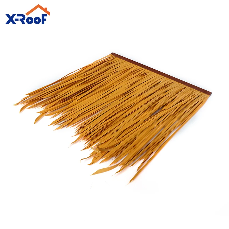 X-House 500*500mm PE Synthetic Thatch Roof Decoration Waterproof for Tiki Hut Garden Artificial Thatch