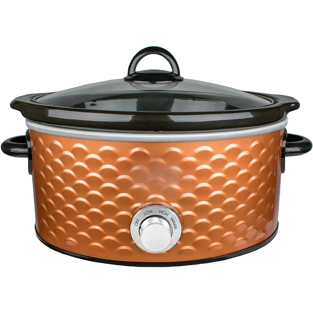 Scallop pattern 4.5 quart copper slow stew pot, kitchen appliances, household appliances, cooking, free transportation 2