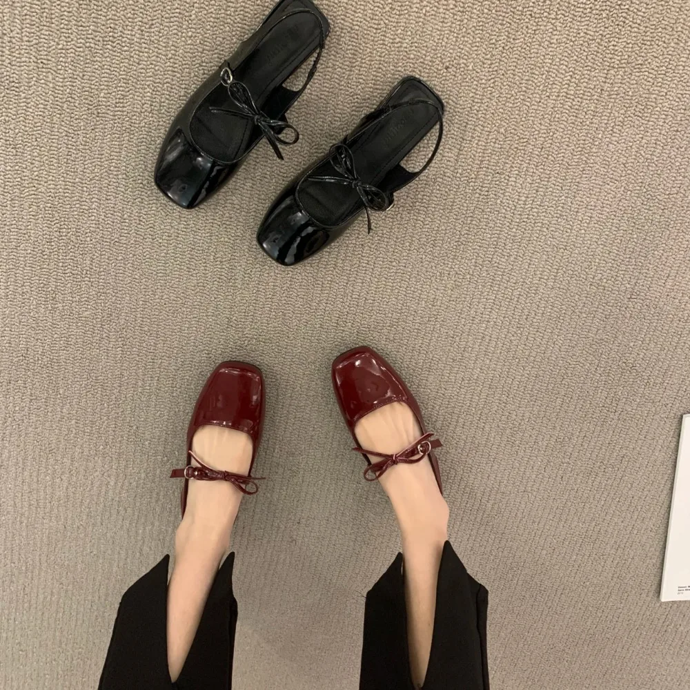 New Autumn Low Heels Bowknot Shallow Cut Ballet Single Shoes Women's Mary Jane Shoes Ladies Zapatos De Mujer 4