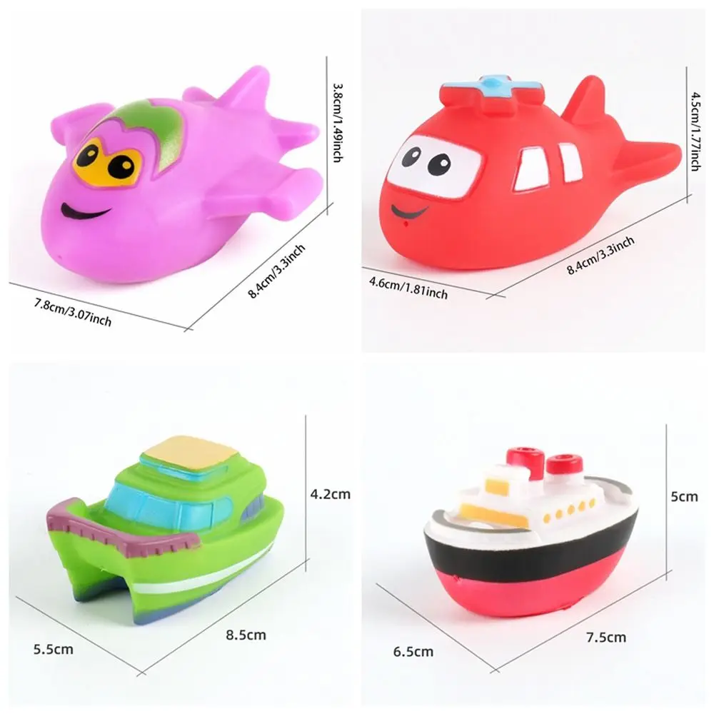 Children Boat Plane Baby Bath Float Squeeze Transportation Swimming Water Toys Cartoon Water Spray Bathing Gift