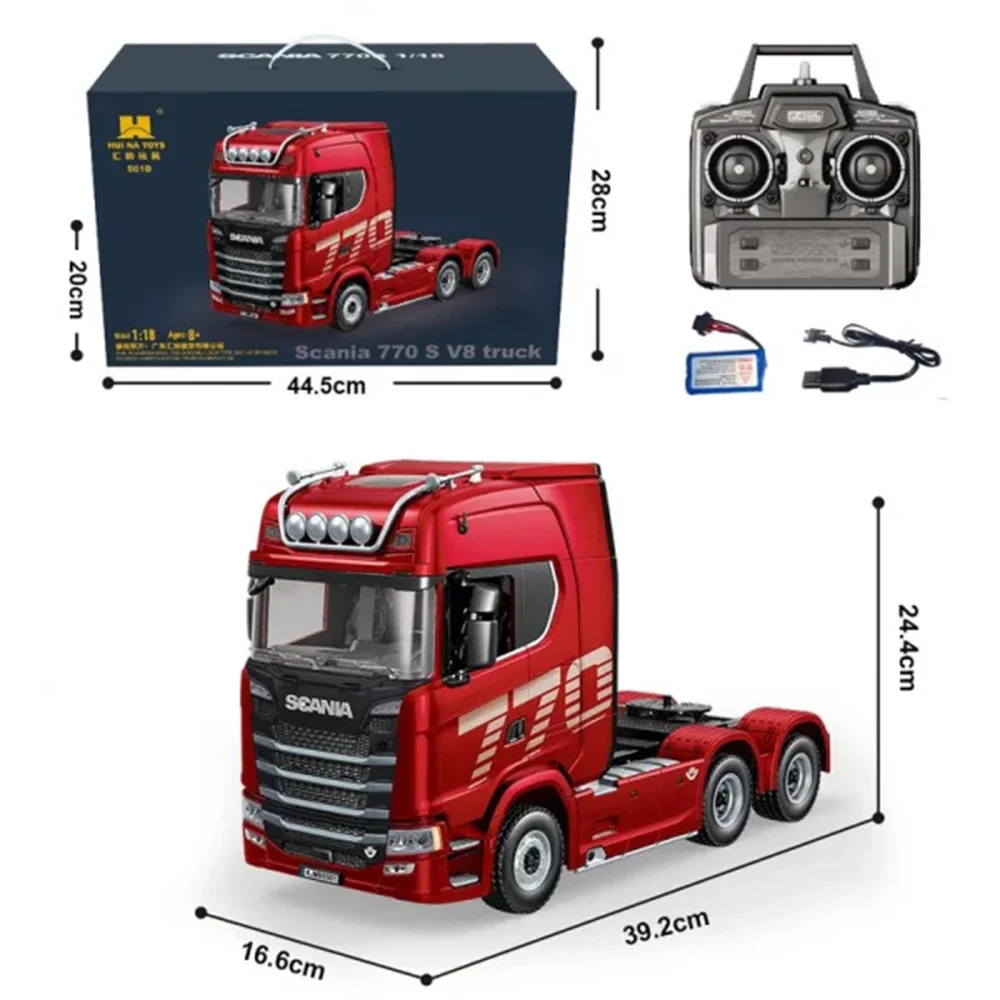 HUINA 1501 1/18 RC Truck 19CH 770S Alloy Tractor 2.4G remote