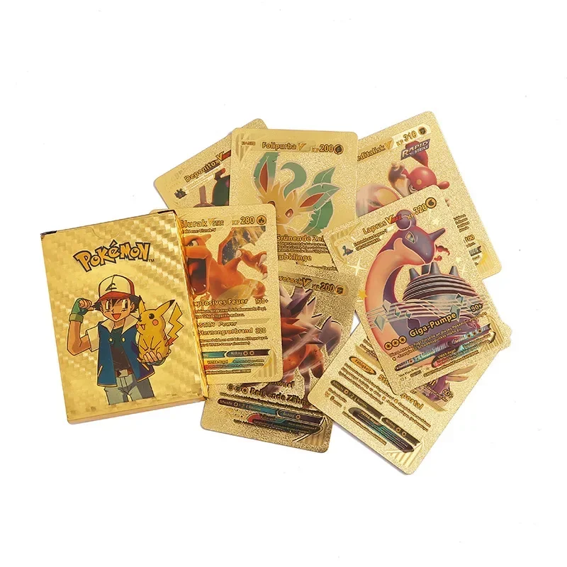 Pokemon Cards 27-55PCS Charizard Pikachu Arceus VSTAR VMAX pokemon cards game cards anime cards anime trading cards collectible cards