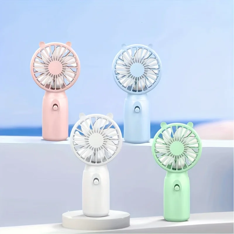 Portable handheld fans, mini personal fans, battery-powered small fans (the product itself does not come with AA batteries).