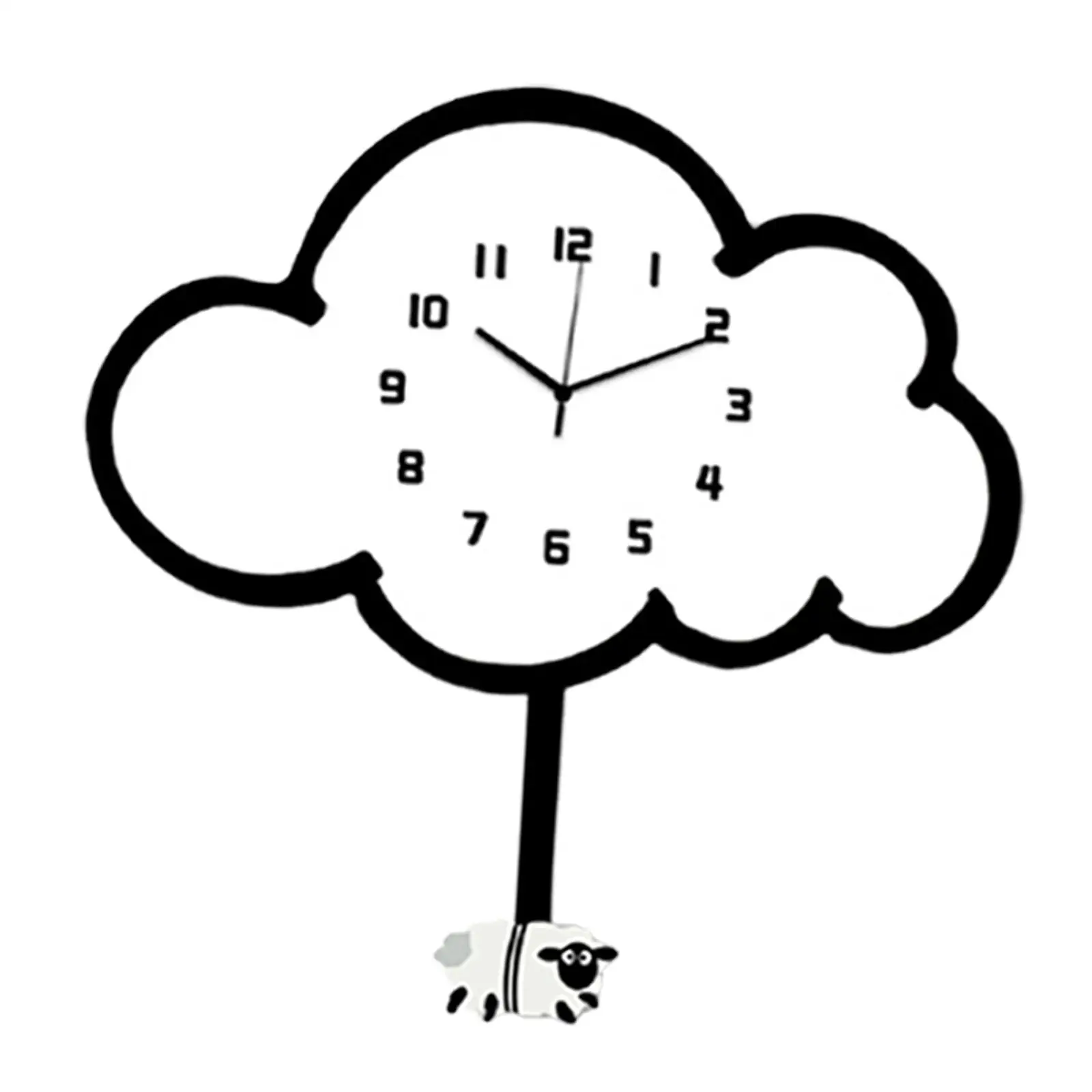 Cloud Wall Hanging Clock Wall Ornament for Dining Room Indoor Living Room