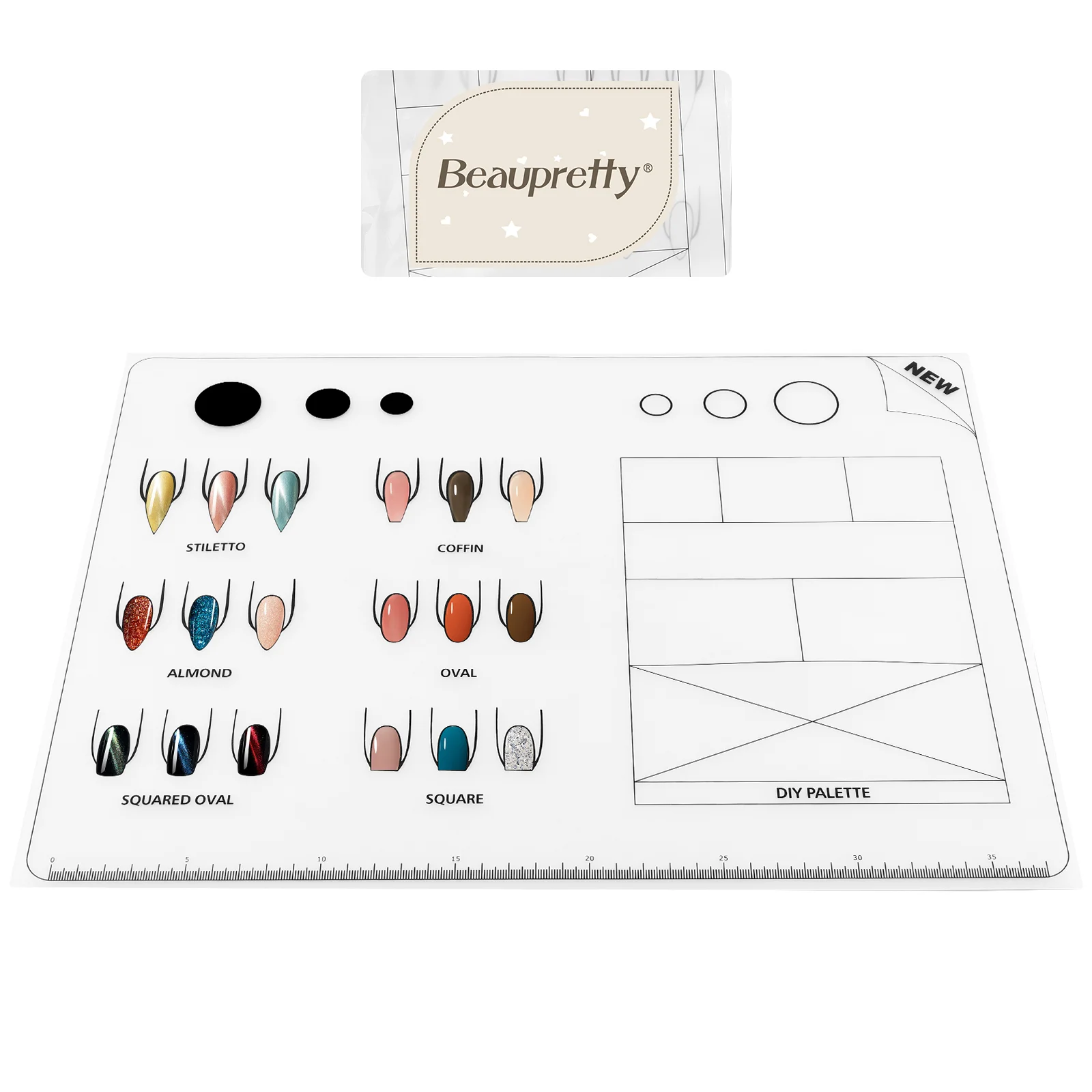Bendable s Practice Silicone Mat Nail Tool Reusable Washable Manicure Pad for Training Acrylic Decal Creation Simplify