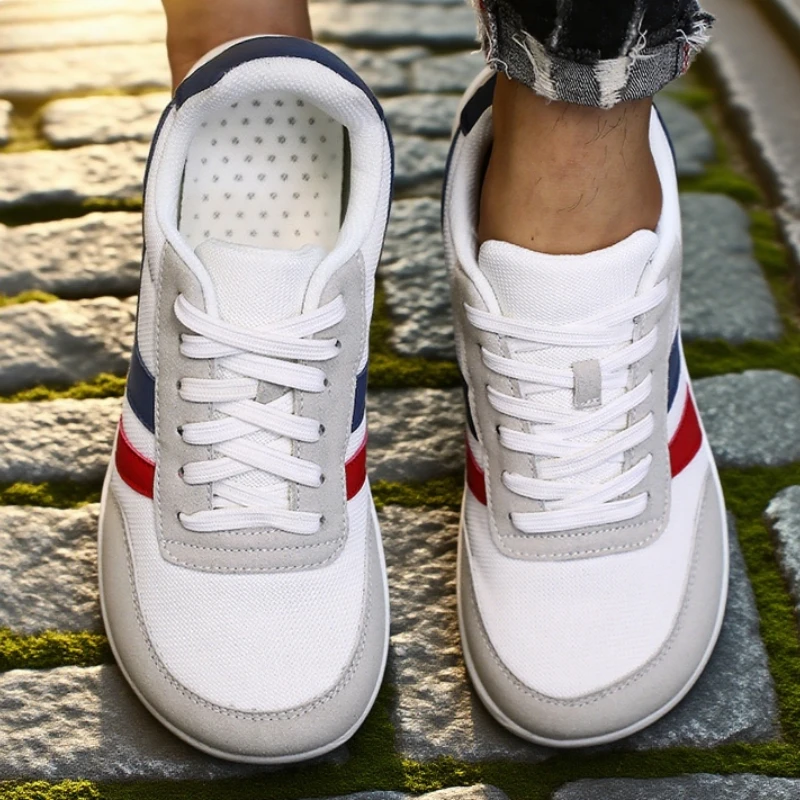 Men Wide Barefoot Shoes Minimalist Breathable Comfortable Trail Walking Shoe Fashionable Lightweight Slip on Soft Man Sneakers