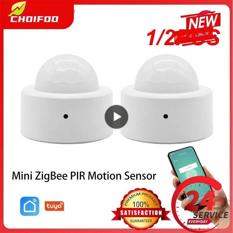 

1/2PCS Tuya Zigbee PIR Motion Sensor Human Body Motion Sensor Smart Security Detector Smart Life Control Works With Alexa