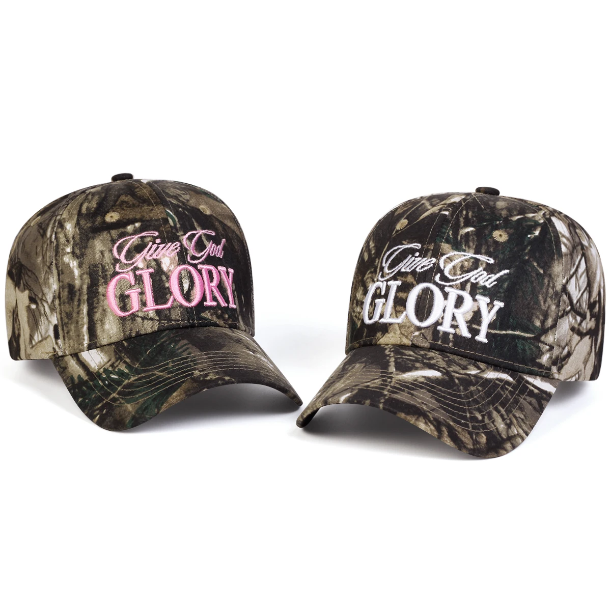 Unisex-Baseballkappen mit GIVE GOD GLORY-Buchstabenstickerei, für Frühling und Herbst, verstellbare Freizeithüte für den Außenbereich, Sonnenschutzhut, Sportkappe – Detail 1