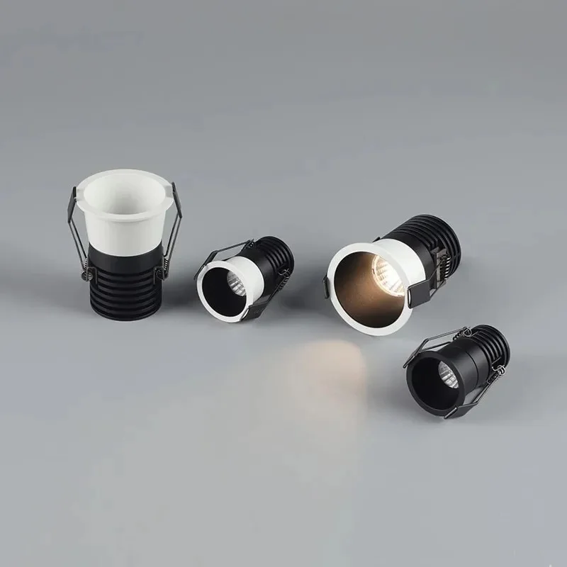LED 천장 COB 다운라이트 디밍 가능 5W 7W 9W 12W 15W 18W 매입형 LED 천장 램프 스포트라이트 전구 실내 조명