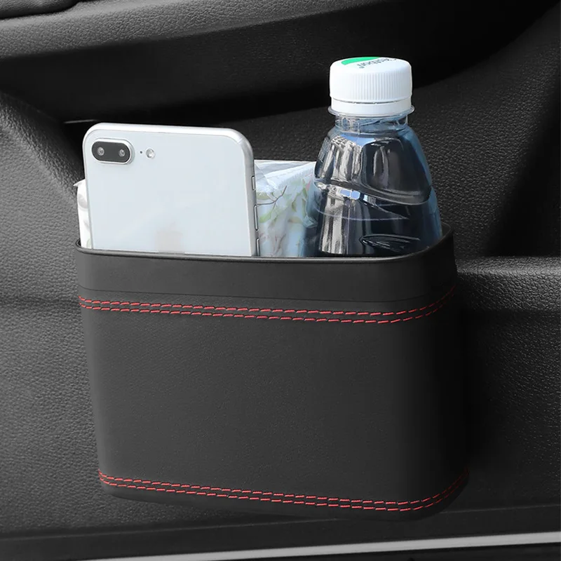 Pressing Type Automatic Lid Opening Car Trash Bin Vehicle Garbage Dust Case Storage Boxes Auto Interior Accessories Trash Can